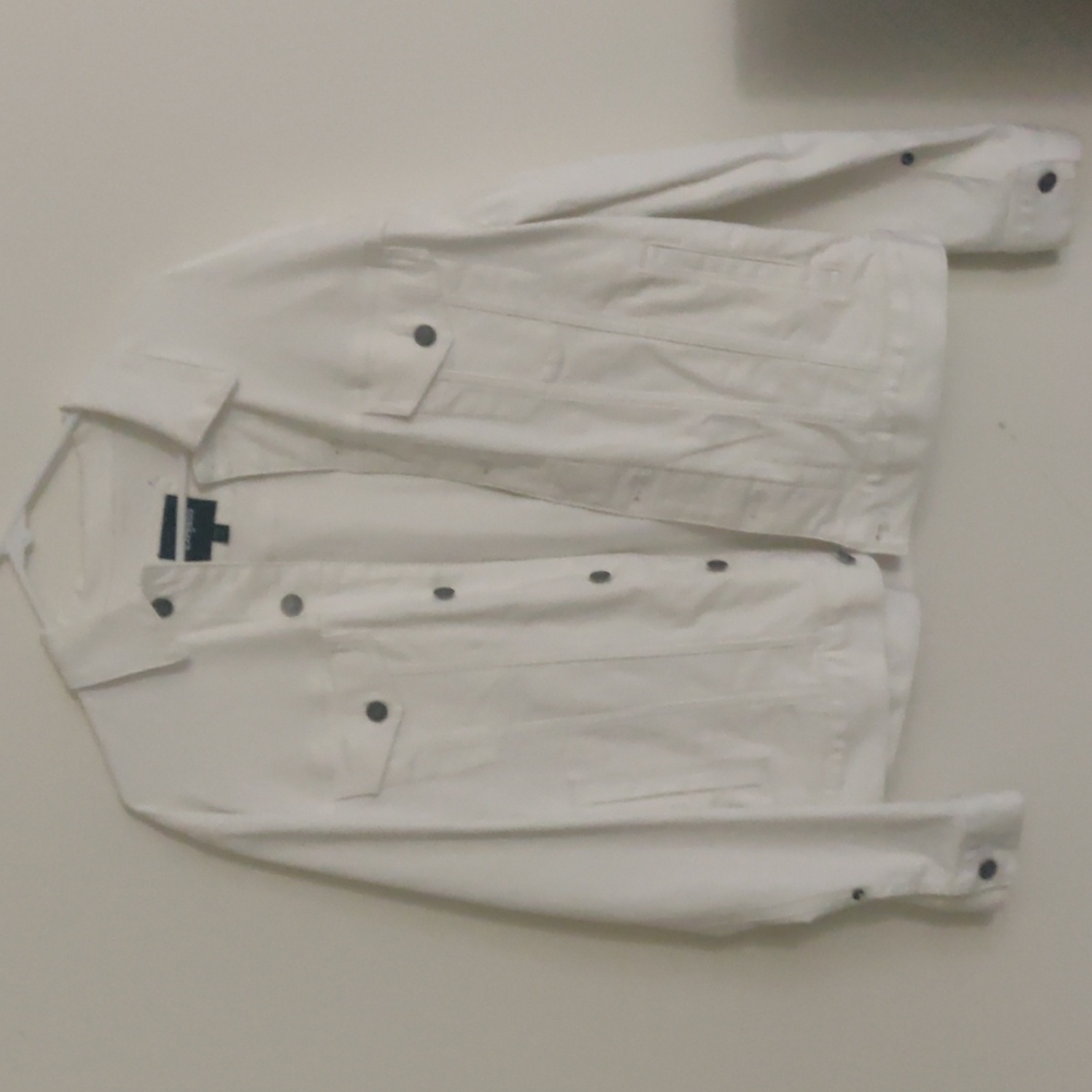 Express White Denim Jacket | Size M